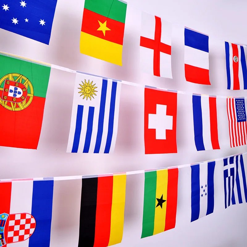 Z-ONE FLAG 100/200 Countries National Flag14x21cm 20x30cm String Flag Countries Around The World Nations Flag For Party decor