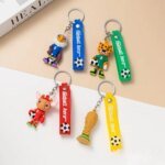 Cartoon Soccer Trophy Keychain Couple Bag Charms Bestselling Pendant Perfect Gift For Football Lovers - Image 3