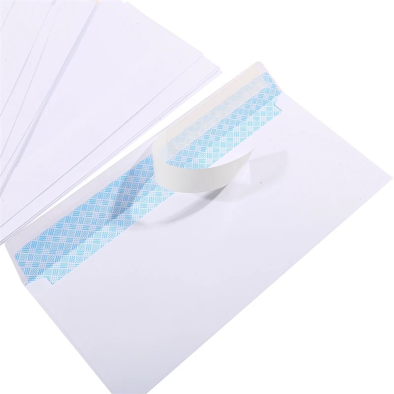 10-100Pcs Windowless white envelope 10 # Secure Business Envelope Can hold A4 paper Bill invoice Self Sealing Envelope
