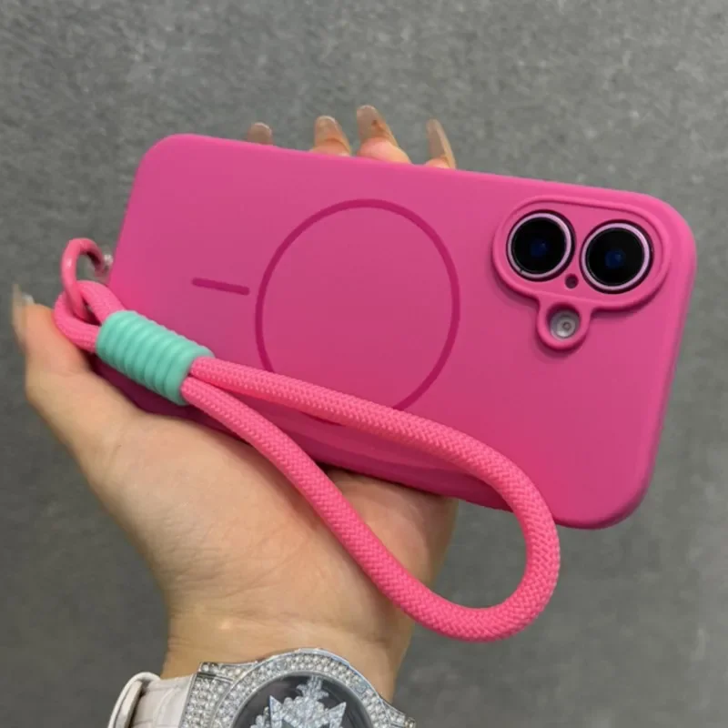ROCKLON MagSafe Liquid Silicone iPhone Case with Lanyard ROCKLON MagSafe Liquid Silicone iPhone Case with Lanyard for iPhone 12, 13, 14, 15, 16, and 17