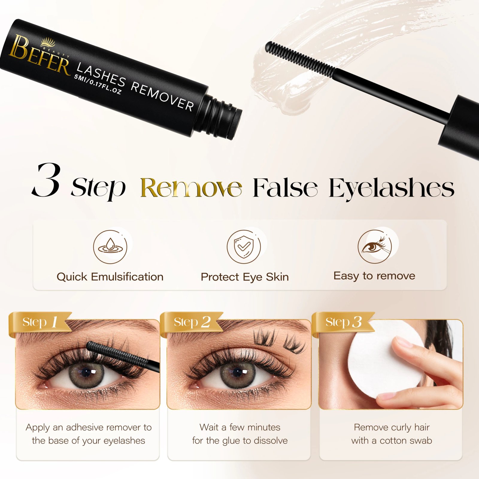 Eyelash Glue+Eyelash Remover Waterproof Eyelashes Adhesives Strong Fixed Lash Eyelash Glue+Eyelash Remover Waterproof Eyelashes Adhesives Strong Fixed Lash