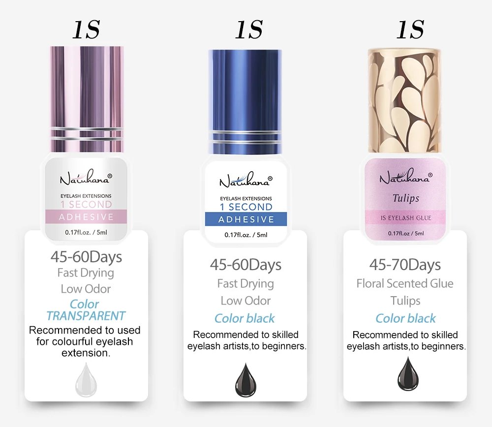 Professional 5ml 0.3S 0.5S 1S 2S 3S Eyelash Glue Fast Drying Strong False Eye Lash Extension Glue Adhesive Professional 5ml 0.3S 0.5S 1S 2S 3S Eyelash Glue Fast Drying Strong False Eye Lash Extension Glue Adhesive