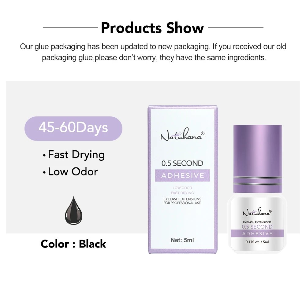 Professional 5ml 0.3S 0.5S 1S 2S 3S Eyelash Glue Fast Drying Strong False Eye Lash Extension Glue Adhesive Professional 5ml 0.3S 0.5S 1S 2S 3S Eyelash Glue Fast Drying Strong False Eye Lash Extension Glue Adhesive