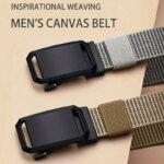 Automatic Buckle Belt Canvas Tactical Workwear Casual Outdoor Military Training Pants Belt Men Fashionable Multifunctional Belt - Image 3