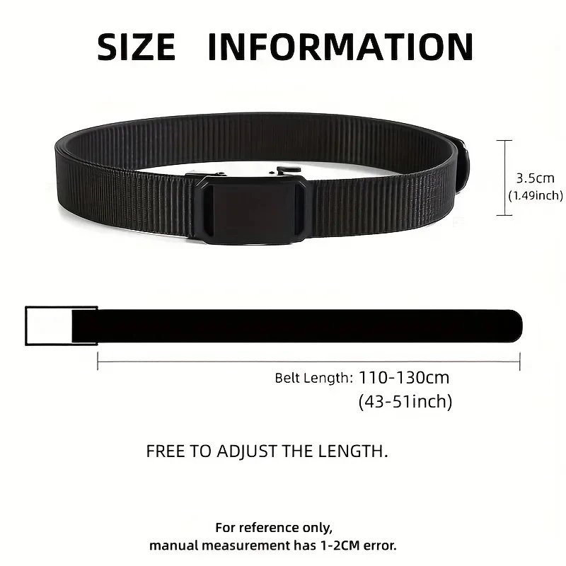 Automatic Buckle Belt Canvas Tactical Workwear Casual Outdoor Military Training Pants Belt Men Fashionable Multifunctional Belt Automatic Buckle Belt Canvas Tactical Workwear Casual Outdoor Military Training Pants Belt Men Fashionable Multifunctional Belt