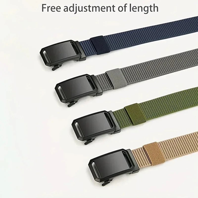 Automatic Buckle Belt Canvas Tactical Workwear Casual Outdoor Military Training Pants Belt Men Fashionable Multifunctional Belt Automatic Buckle Belt Canvas Tactical Workwear Casual Outdoor Military Training Pants Belt Men Fashionable Multifunctional Belt
