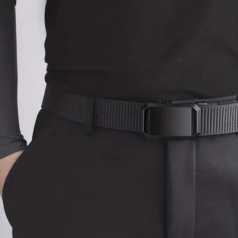 Automatic Buckle Belt Canvas Tactical Workwear Casual Outdoor Military Training Pants Belt Men Fashionable Multifunctional Belt Automatic Buckle Belt Canvas Tactical Workwear Casual Outdoor Military Training Pants Belt Men Fashionable Multifunctional Belt