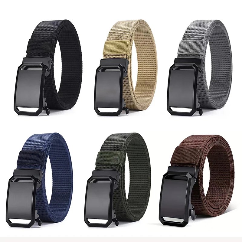 Automatic Buckle Belt Canvas Tactical Workwear Casual Outdoor Military Training Pants Belt Men Fashionable Multifunctional Belt Automatic Buckle Belt Canvas Tactical Workwear Casual Outdoor Military Training Pants Belt Men Fashionable Multifunctional Belt