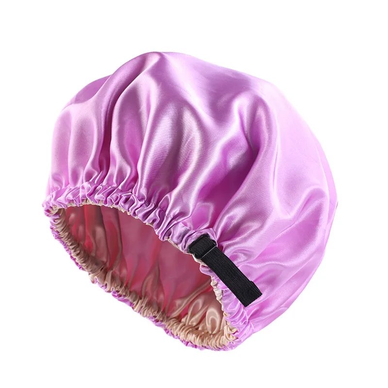 Satin Bonnet For Sleeping Adjustable Silk Bonnet For Curly Hair Bonnets Double Layer Large Satin Lined Sleep Cap For Women Satin Bonnet For Sleeping Adjustable Silk Bonnet For Curly Hair Bonnets Double Layer Large Satin Lined Sleep Cap For Women