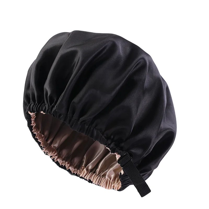 Satin Bonnet For Sleeping Adjustable Silk Bonnet For Curly Hair Bonnets Double Layer Large Satin Lined Sleep Cap For Women Satin Bonnet For Sleeping Adjustable Silk Bonnet For Curly Hair Bonnets Double Layer Large Satin Lined Sleep Cap For Women
