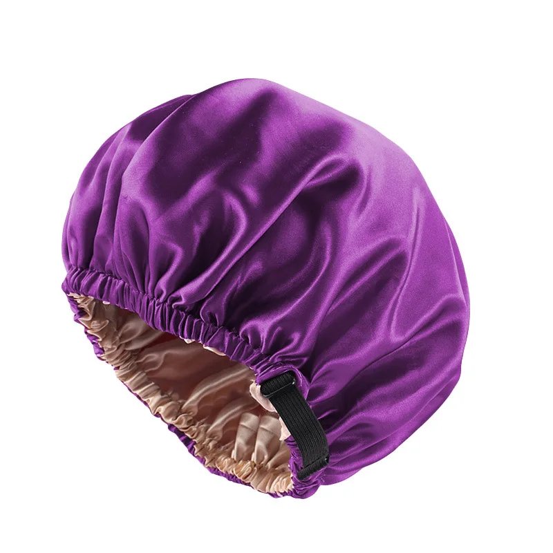 Satin Bonnet For Sleeping Adjustable Silk Bonnet For Curly Hair Bonnets Double Layer Large Satin Lined Sleep Cap For Women Satin Bonnet For Sleeping Adjustable Silk Bonnet For Curly Hair Bonnets Double Layer Large Satin Lined Sleep Cap For Women