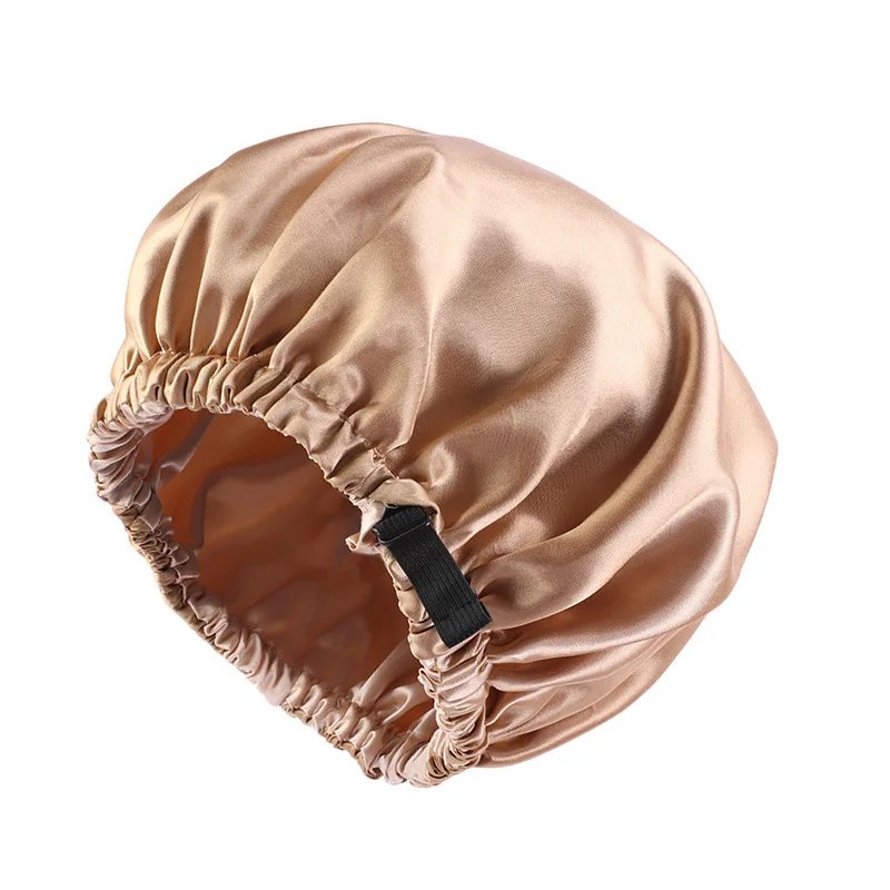 Satin Bonnet For Sleeping Adjustable Silk Bonnet For Curly Hair Bonnets Double Layer Large Satin Lined Sleep Cap For Women Satin Bonnet For Sleeping Adjustable Silk Bonnet For Curly Hair Bonnets Double Layer Large Satin Lined Sleep Cap For Women