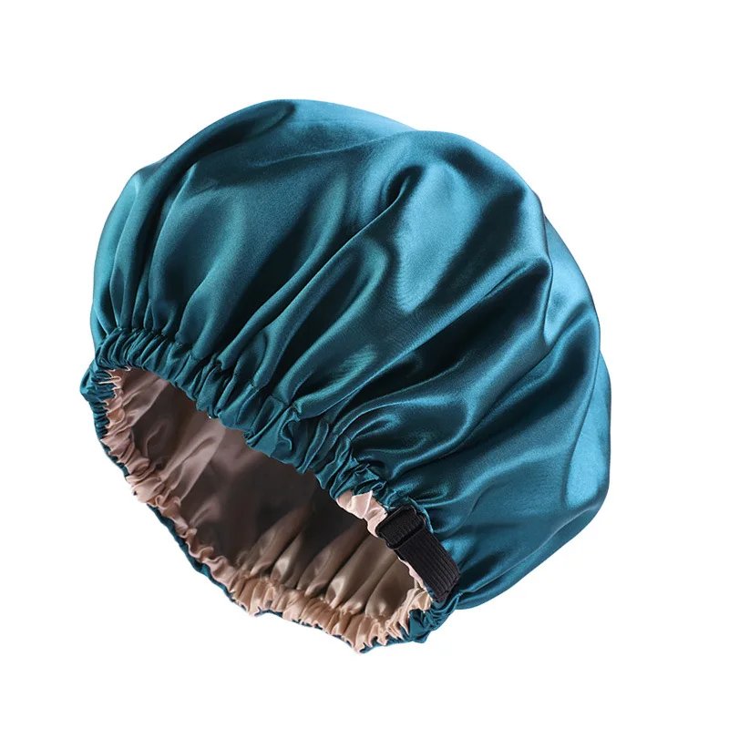 Satin Bonnet For Sleeping Adjustable Silk Bonnet For Curly Hair Bonnets Double Layer Large Satin Lined Sleep Cap For Women Satin Bonnet For Sleeping Adjustable Silk Bonnet For Curly Hair Bonnets Double Layer Large Satin Lined Sleep Cap For Women