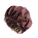 Satin Bonnet For Sleeping Adjustable Silk Bonnet For Curly Hair Bonnets Double Layer Large Satin Lined Sleep Cap For Women - Image 5