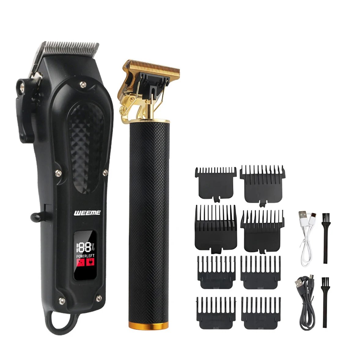 T9 Vintage Men's Electric Hair Clipper Beard Trimmer/Rechargeable Hair Cutting Machine With Nose Hair Trimmer Kit Boyfriend Gift T9 Vintage Men's Electric Hair Clipper Beard Trimmer/Rechargeable Hair Cutting Machine With Nose Hair Trimmer Kit Boyfriend Gift