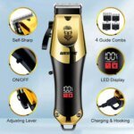 T9 Vintage Men's Electric Hair Clipper Beard Trimmer/Rechargeable Hair Cutting Machine With Nose Hair Trimmer Kit Boyfriend Gift - Image 5