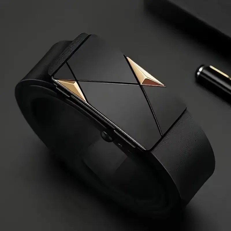 Fashionable Men's Automatic Buckle Belt With Men's Business Suit Pants Belt High-quality Casual Men's Belt