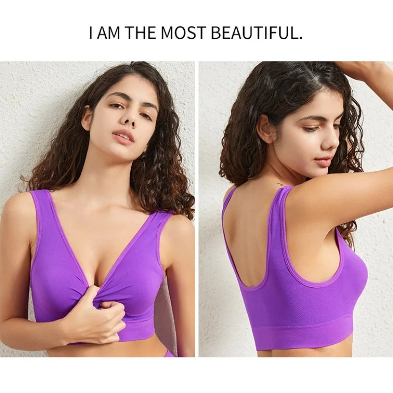 Women's Seamless Push-Up Bra Sports Bralette Non-wire Crop Top Solid Sexy Lingerie No-Pads Breathable Plus Size Tank Bra S-5XL Women's Seamless Push-Up Bra Sports Bralette Non-wire Crop Top Solid Sexy Lingerie No-Pads Breathable Plus Size Tank Bra S-5XL