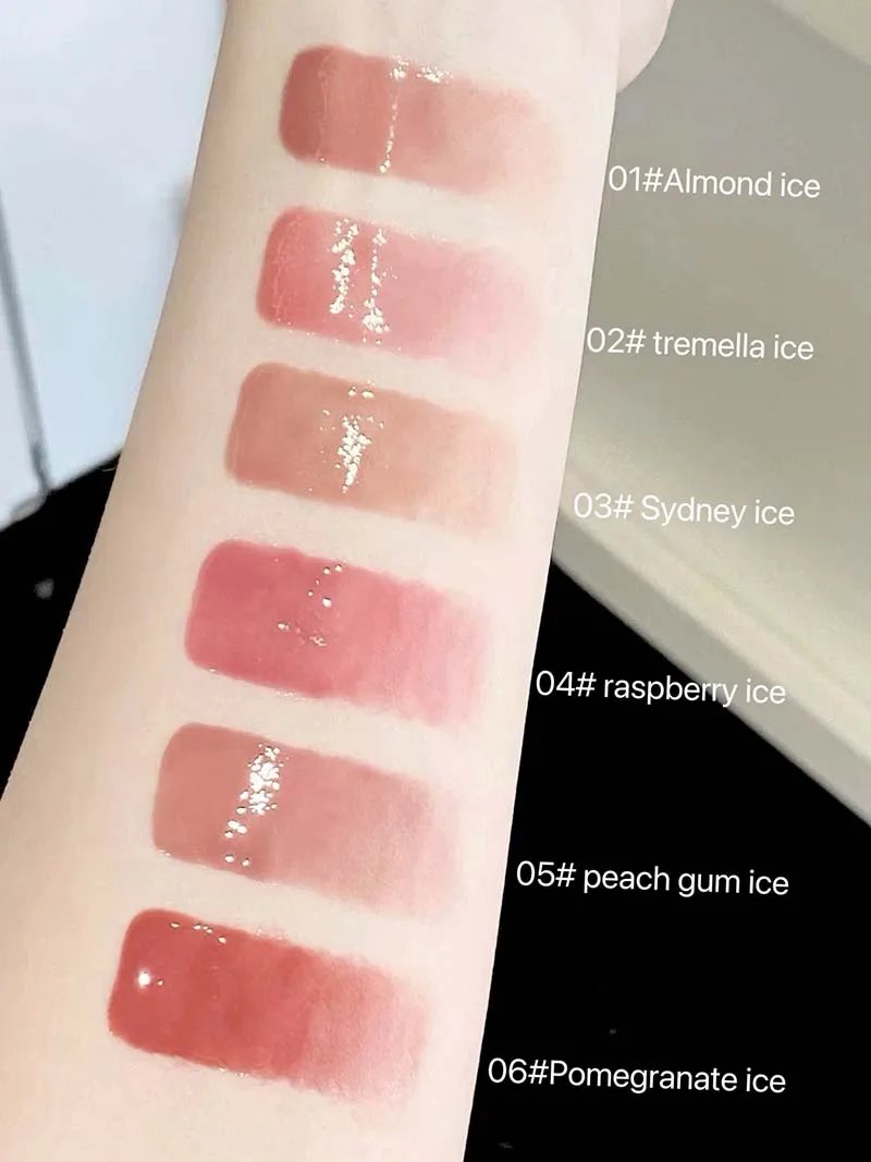 Six kinds of lip gloss, mirror water light glycerin, long-lasting moisturizing, soft lips, moisturizing lip care, nourishing lip