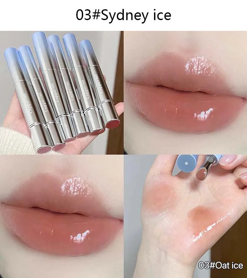 Six kinds of lip gloss, mirror water light glycerin, long-lasting moisturizing, soft lips, moisturizing lip care, nourishing lip