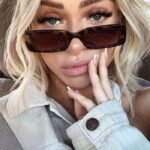 Small Rectangle Sunglasses for Women - Image 2