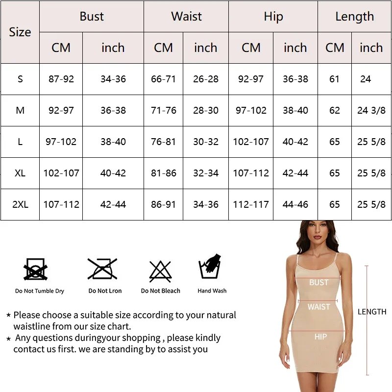 Women Shapewear Full Slip Tummy Control Crew Neck Cami Mini Under Dress Smooth Body Shaper New Spaghetti Straps Lingerie Women Shapewear Full Slip Tummy Control Crew Neck Cami Mini Under Dress Smooth Body Shaper New Spaghetti Straps Lingerie