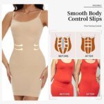 Women Shapewear Full Slip Tummy Control Crew Neck Cami Mini Under Dress Smooth Body Shaper New Spaghetti Straps Lingerie - Image 2
