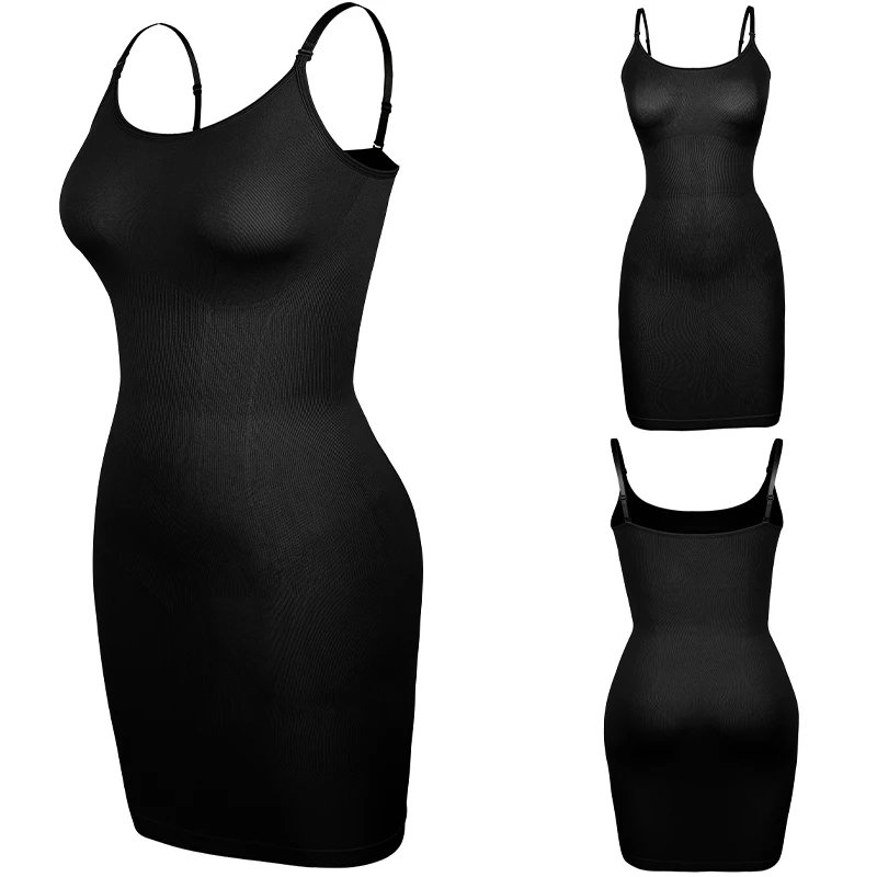 Women Shapewear Full Slip Tummy Control Crew Neck Cami Mini Under Dress Smooth Body Shaper New Spaghetti Straps Lingerie Women Shapewear Full Slip Tummy Control Crew Neck Cami Mini Under Dress Smooth Body Shaper New Spaghetti Straps Lingerie