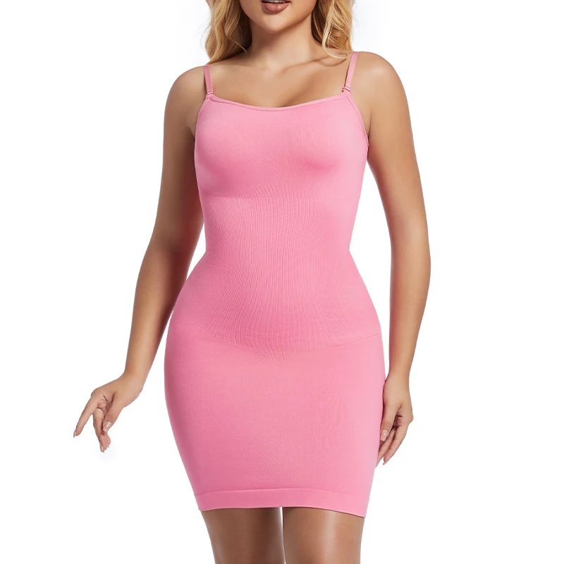 Women Shapewear Full Slip Tummy Control Crew Neck Cami Mini Under Dress Smooth Body Shaper New Spaghetti Straps Lingerie Women Shapewear Full Slip Tummy Control Crew Neck Cami Mini Under Dress Smooth Body Shaper New Spaghetti Straps Lingerie