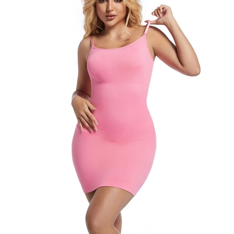Women Shapewear Full Slip Tummy Control Crew Neck Cami Mini Under Dress Smooth Body Shaper New Spaghetti Straps Lingerie Women Shapewear Full Slip Tummy Control Crew Neck Cami Mini Under Dress Smooth Body Shaper New Spaghetti Straps Lingerie
