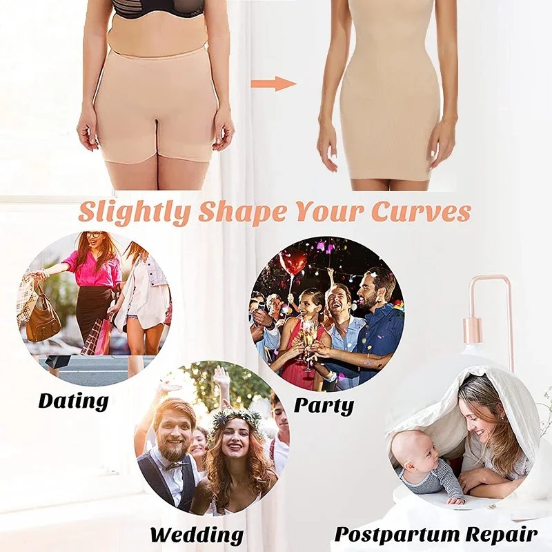 Women Shapewear Full Slip Tummy Control Crew Neck Cami Mini Under Dress Smooth Body Shaper New Spaghetti Straps Lingerie Women Shapewear Full Slip Tummy Control Crew Neck Cami Mini Under Dress Smooth Body Shaper New Spaghetti Straps Lingerie