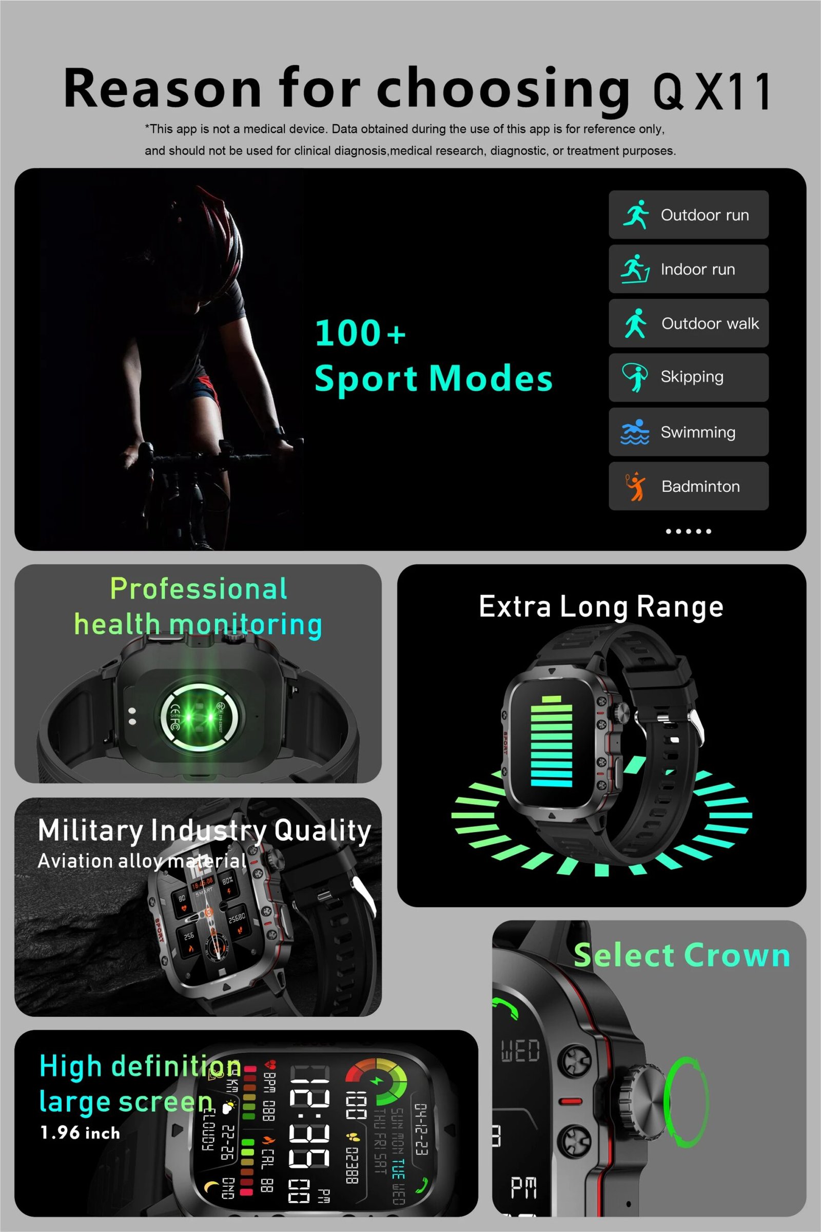 LIGE New Smart Watch 1.96 Inch Screen 420 MAh Bluetooth Call Voice Assistant Watch Sports Fitness Waterproof Smartwatch For Men