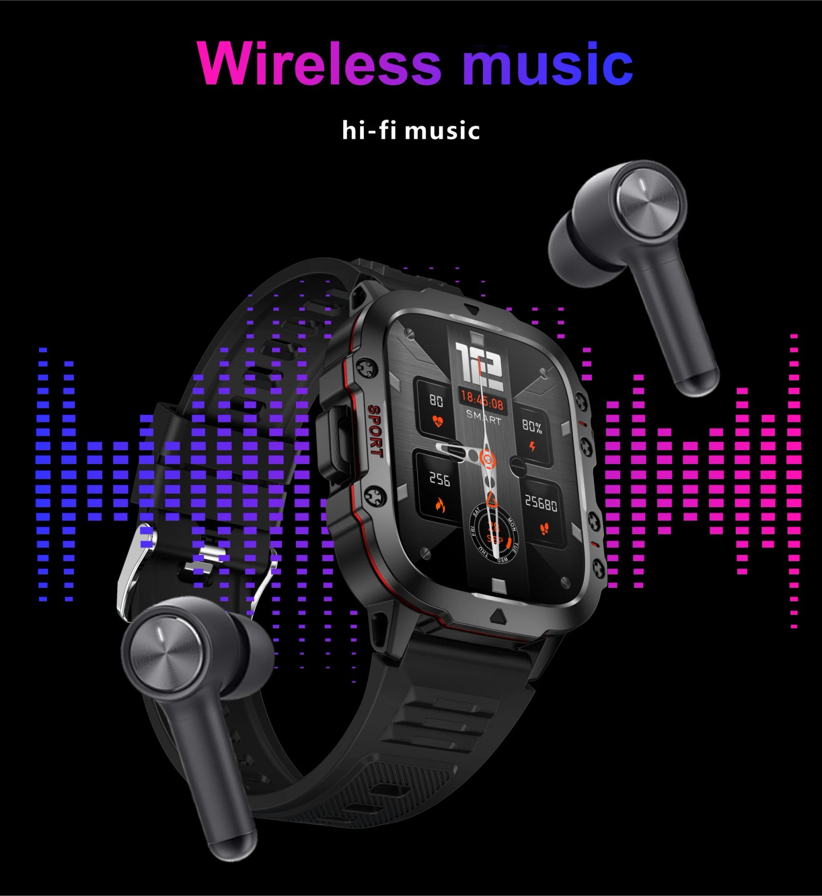 LIGE New Smart Watch 1.96 Inch Screen 420 MAh Bluetooth Call Voice Assistant Watch Sports Fitness Waterproof Smartwatch For Men