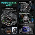 LIGE New Smart Watch 1.96 Inch Screen 420 MAh Bluetooth Call Voice Assistant Watch Sports Fitness Waterproof Smartwatch For Men - Image 3