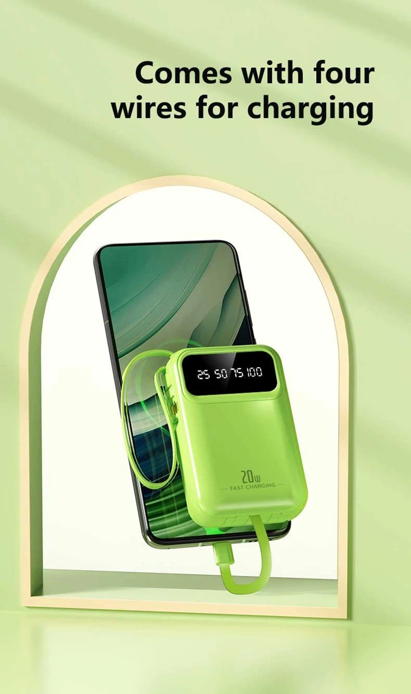 100000mAh Mini Power Bank 20W Fast Charging With Built-in Cable Large Capacity Portable Power Bank for Xiaomi iPhone 17 2026 100000mAh Mini Power Bank 20W Fast Charging With Built-in Cable Large Capacity Portable Power Bank for Xiaomi iPhone 17 2026