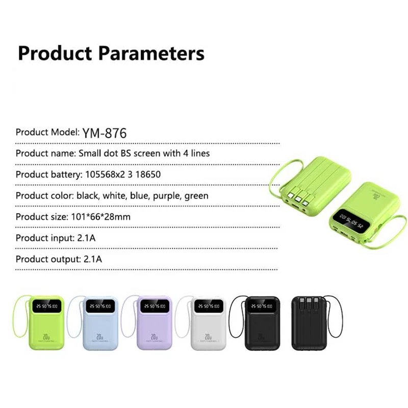 100000mAh Mini Power Bank 20W Fast Charging With Built-in Cable Large Capacity Portable Power Bank for Xiaomi iPhone 17 2026 100000mAh Mini Power Bank 20W Fast Charging With Built-in Cable Large Capacity Portable Power Bank for Xiaomi iPhone 17 2026