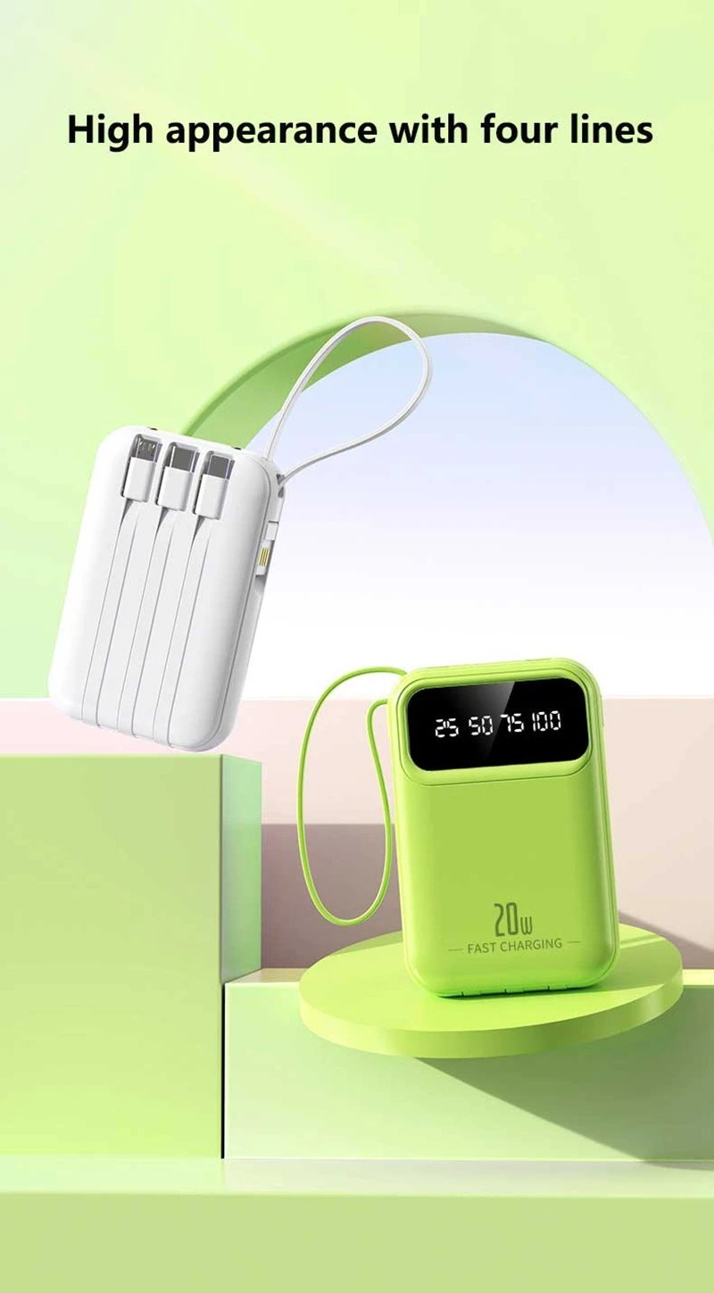 100000mAh Mini Power Bank 20W Fast Charging With Built-in Cable Large Capacity Portable Power Bank for Xiaomi iPhone 17 2026 100000mAh Mini Power Bank 20W Fast Charging With Built-in Cable Large Capacity Portable Power Bank for Xiaomi iPhone 17 2026