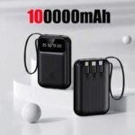 100000mAh Mini Power Bank 20W Fast Charging With Built-in Cable Large Capacity Portable Power Bank for Xiaomi iPhone 17 2026 - Image 5