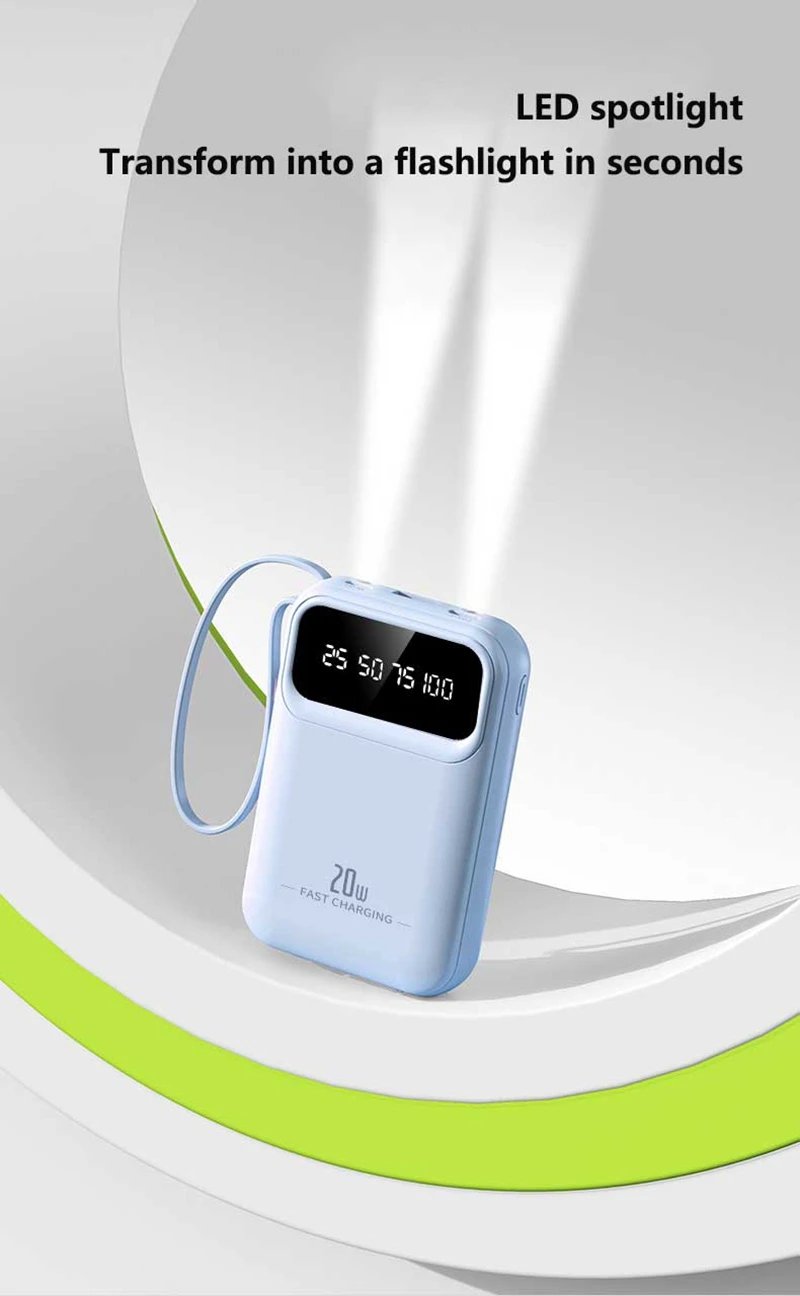 100000mAh Mini Power Bank 20W Fast Charging With Built-in Cable Large Capacity Portable Power Bank for Xiaomi iPhone 17 2026 100000mAh Mini Power Bank 20W Fast Charging With Built-in Cable Large Capacity Portable Power Bank for Xiaomi iPhone 17 2026