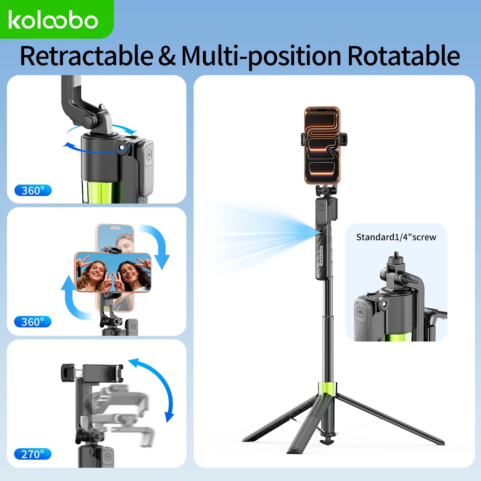Portable Selfie Stick AI Face Tracking 74 Portable Selfie Stick AI Face Tracking 74