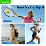 Portable Selfie Stick AI Face Tracking 74" Tripod Photography Holder 360° Rotation with Bluetooth 1/4” Screw for iPhone Shooting - Image 5