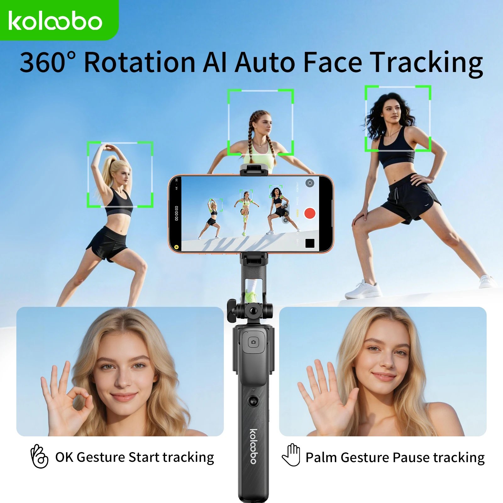 Portable Selfie Stick AI Face Tracking 74 Portable Selfie Stick AI Face Tracking 74