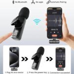 Wireless Lavalier Lapel Microphone for iPhone, iPad, Mini Video Recording Mic for Interview Video Podcast Vlog Noise Reduction - Image 4