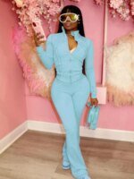 Streetwear Casual Tracksuit Sexy Women Two Pieces Club Matching Set High Street Pants Outfit - Image 2