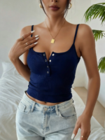 Women's Cropped Tops Spring and Summer Corset Korean Suspenders Vest Sexy Camisole Slim Y2K Corset Tops Casual Basic T-shirt - Image 4