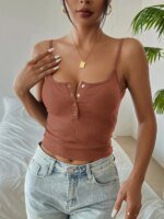 Women's Cropped Tops Spring and Summer Corset Korean Suspenders Vest Sexy Camisole Slim Y2K Corset Tops Casual Basic T-shirt - Image 6