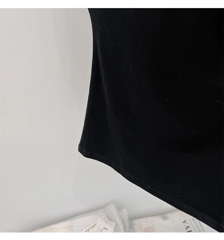 Trendy High Street Solid Color Bow Tie Asymmetric Shoulder T-shirt 2026 Summer Women Tshirt Sexy Fashion Slim Fit Tees Crop Top Trendy High Street Solid Color Bow Tie Asymmetric Shoulder T-shirt 2026 Summer Women Tshirt Sexy Fashion Slim Fit Tees Crop Top