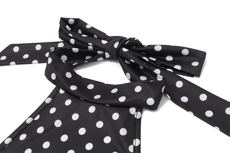 Polka Dot Elegant Off Shoulder Sleeveless Backless High Waist Halter Mini Dress Y2K Summer Fashion Club Party Vestidos Polka Dot Elegant Off Shoulder Sleeveless Backless High Waist Halter Mini Dress Y2K Summer Fashion Club Party Vestidos