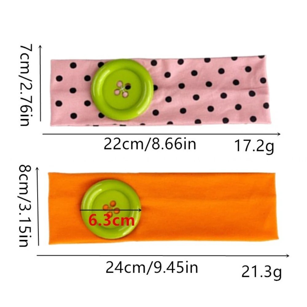 Y2K Subculture Large Button Polka Dot Headband Photography Dressing Yoga Going Out on the Street INS Decoration Accessories Y2K Subculture Large Button Polka Dot Headband Photography Dressing Yoga Going Out on the Street INS Decoration Accessories
