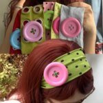 Y2K Subculture Large Button Polka Dot Headband Photography Dressing Yoga Going Out on the Street INS Decoration Accessories - Image 2